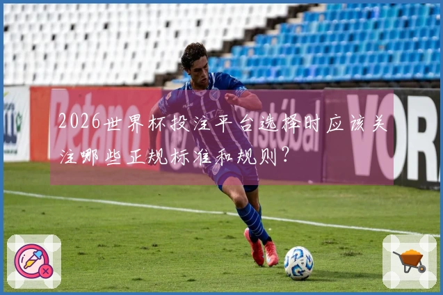 2026世界杯投注平台选择时应该关注哪些正规标准和规则？