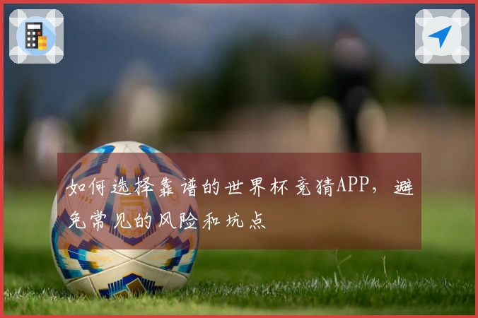 如何选择靠谱的世界杯竞猜APP，避免常见的风险和坑点
