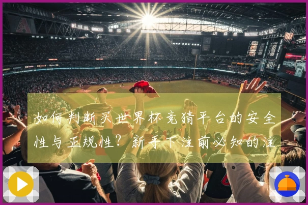 如何判断买世界杯竞猜平台的安全性与正规性？新手下注前必知的注意事项