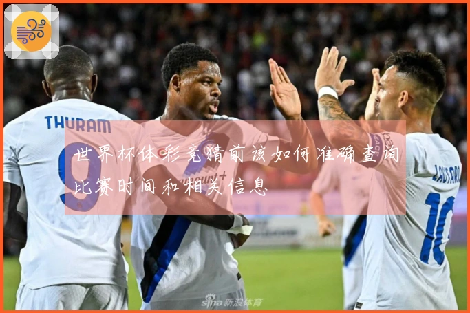 世界杯体彩竞猜前该如何准确查询比赛时间和相关信息